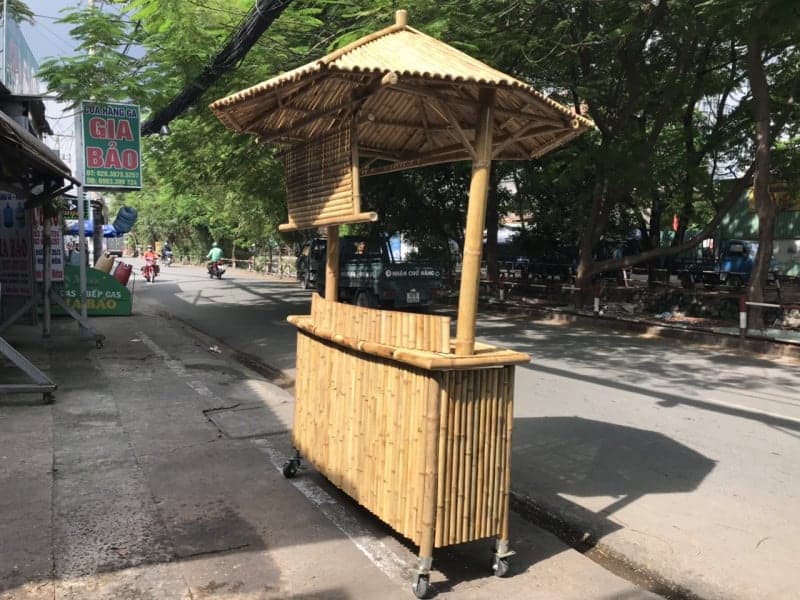 Quầy Bar Tre Trúc Mái Bát Giác - QBT009
